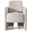 Hermosa Modern White Fabric Dining Chair