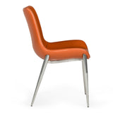 Holt Modern Cognac Eco-Leather Dining Chair (Set of 2)