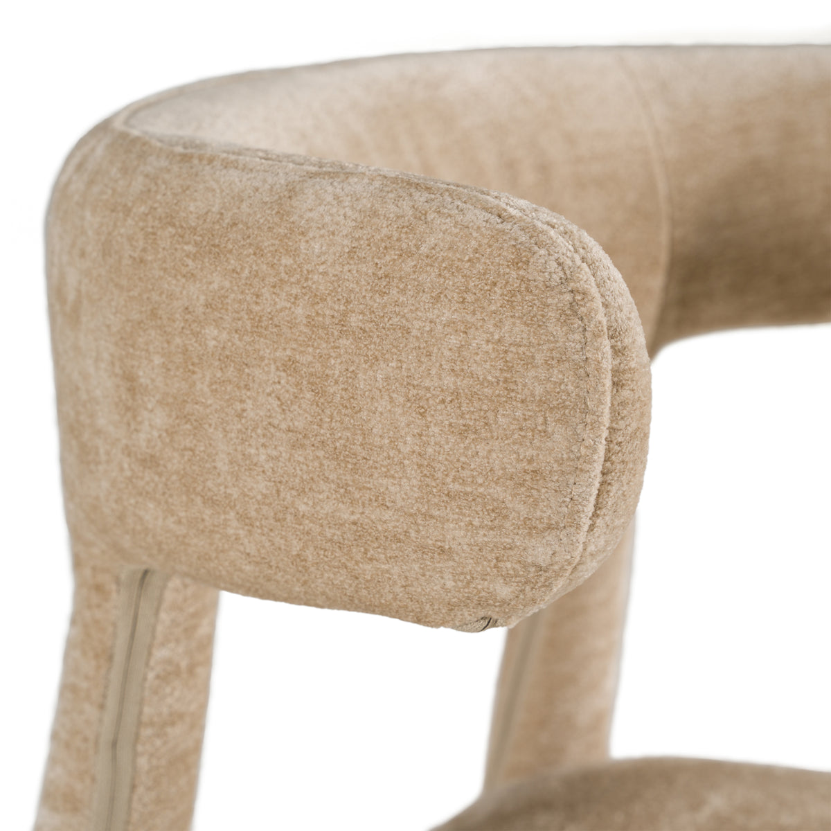 Homan Modern Beige Velvet Dining Chair