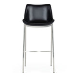 Hooper Modern Black Eco-Leather Bar Stool (Set of 2)