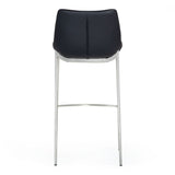Hooper Modern Black Eco-Leather Bar Stool (Set of 2)