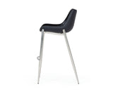 Hooper Modern Black Eco-Leather Bar Stool (Set of 2)