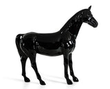 Black Full Size Horse Sculpture