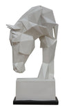 Mielcasa | White Modrest Horse Geometric White Sculpture | SKU VGTHDS0071-HORSE | MPN: 78014 | Free Delivery & Free Return