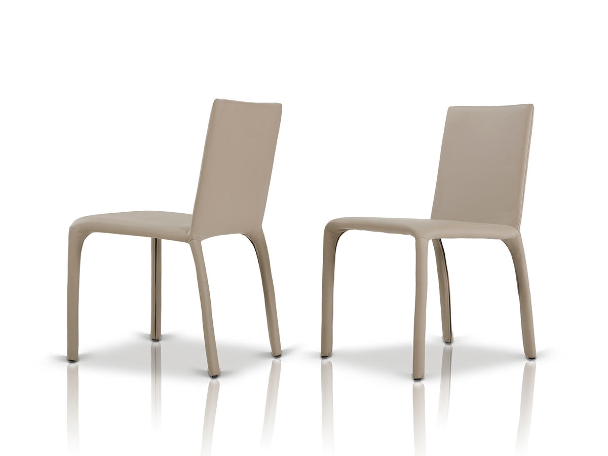 Hyla Modern Leatherette Grey Chair (Set of 2)