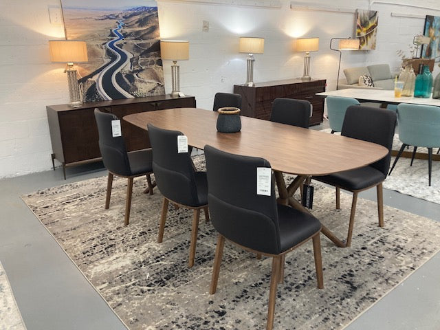 Utah Modern Walnut Rectangular Dining Table