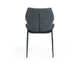 Instone Industrial Dark Grey Eco-Leather Dining Chair (Set of 2)