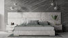 Eastern King Marbella Italian Modern Grey Marble Bed with 2 Nightstands