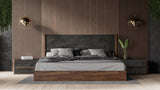 Rado Modern Walnut & Volcanic Slate Bed