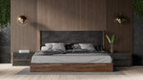 Rado Modern Walnut & Volcanic Slate Bedroom set