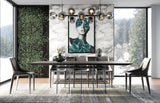 Inverness Contemporary Black Oak + Acrylic Dining Table