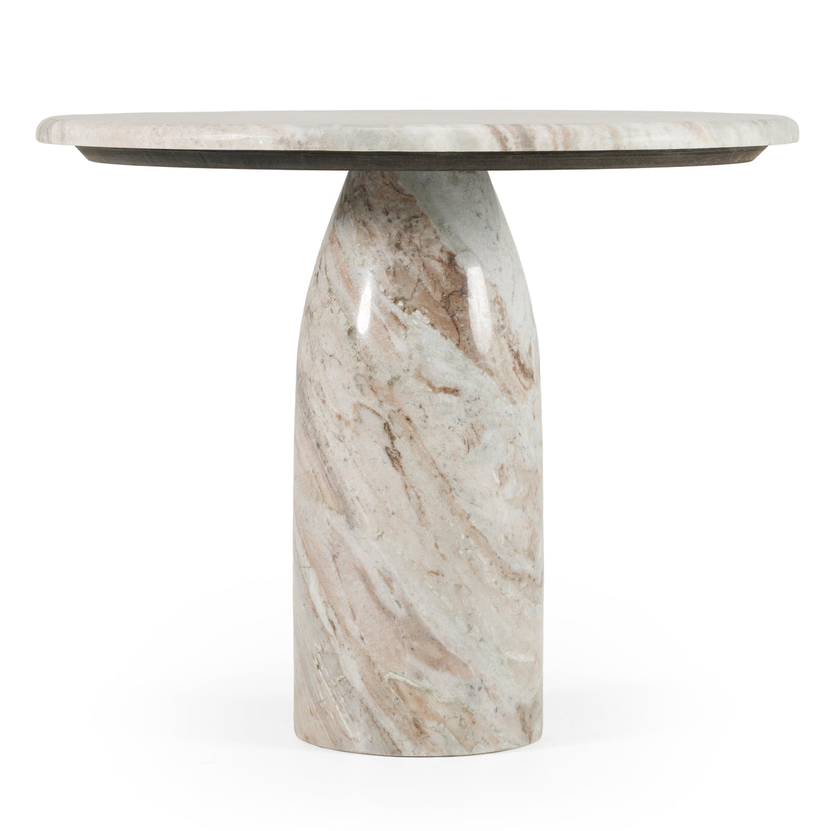 Isaac Modern Natural Marble Round Coffee Table