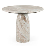 Isaac Modern Natural Marble Round Coffee Table