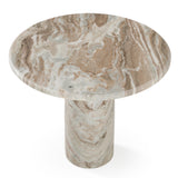 Isaac Modern Natural Marble Round Coffee Table