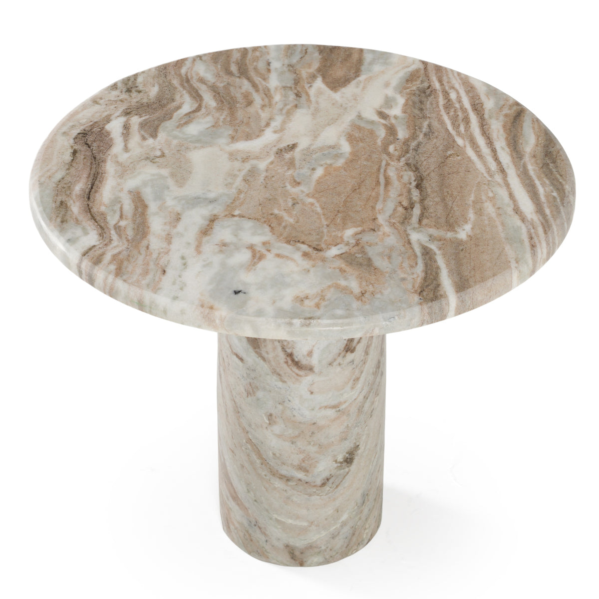 Isaac Modern Natural Marble Round Coffee Table