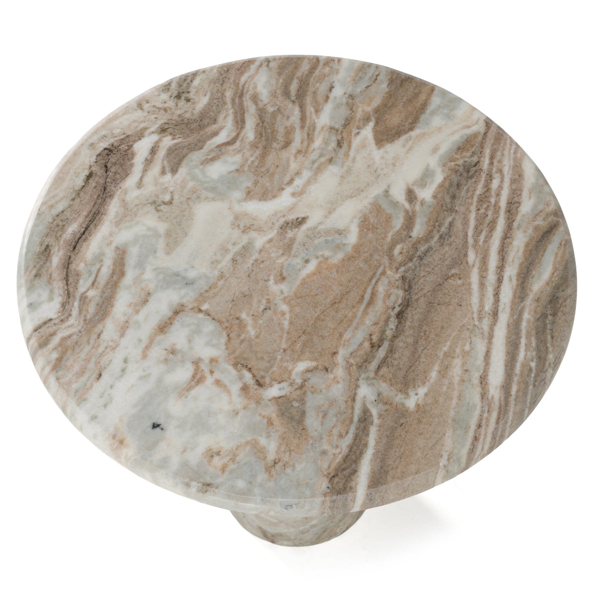 Isaac Modern Natural Marble Round Coffee Table