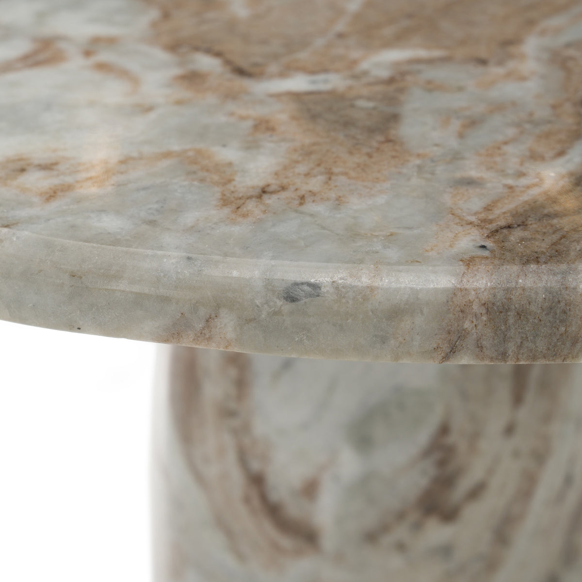 Isaac Modern Natural Marble Round Coffee Table