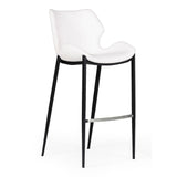 Ithaca Modern White Leatherette Bar Stool (Set of 2)