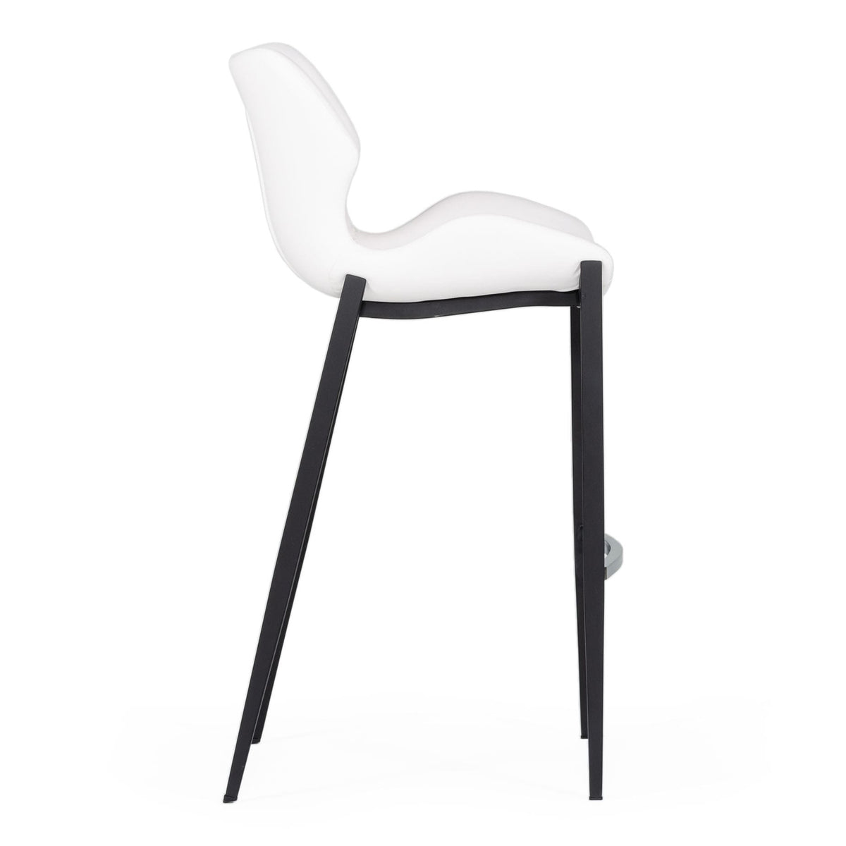 Ithaca Modern White Leatherette Bar Stool (Set of 2)
