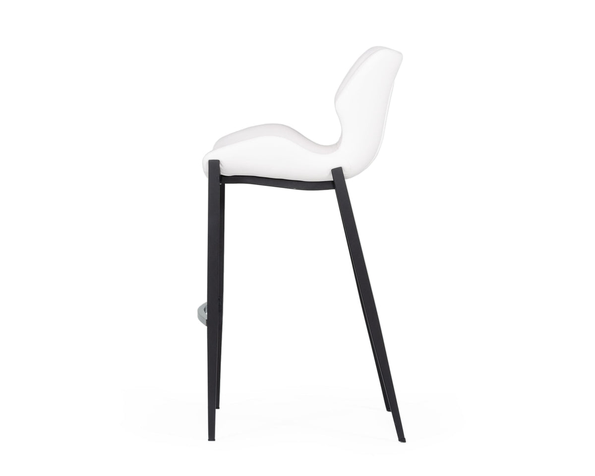 Ithaca Modern White Leatherette Bar Stool (Set of 2)