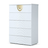 J1869-5H White + Gold Chest