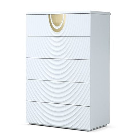 J1869-5H White + Gold Chest