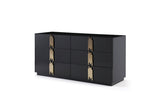Token Modern Black & Gold Bedroom Set