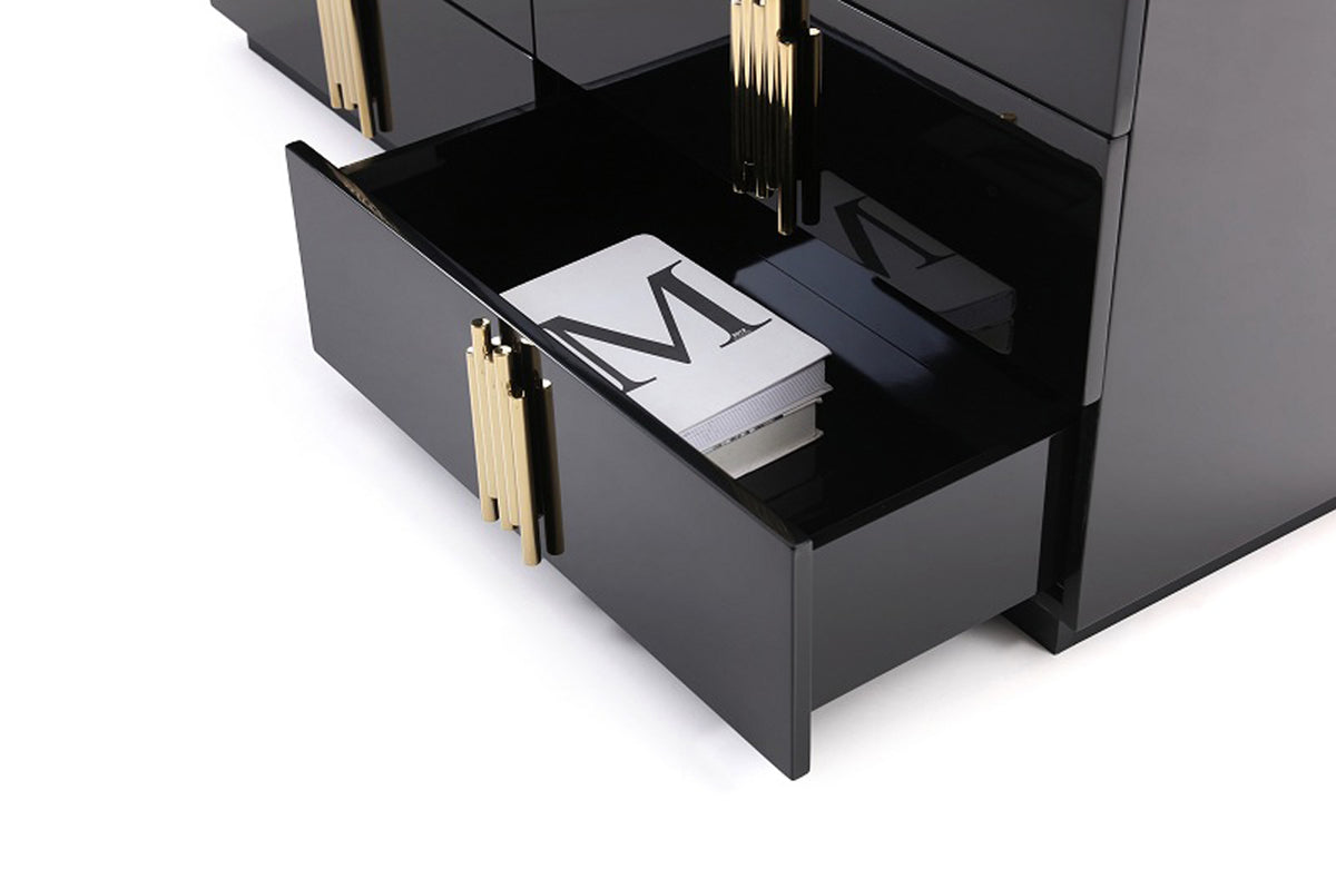 Token Modern Black & Gold Bedroom Set