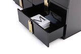 Token Modern Black & Gold Bedroom Set
