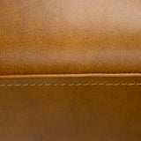 Jacoba Modern Camel Leather Rectangular Ottoman