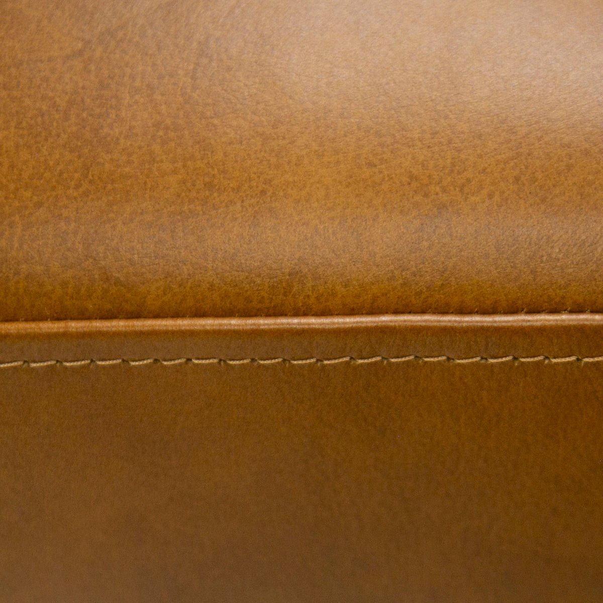Jacoba Modern Camel Leather Rectangular Ottoman
