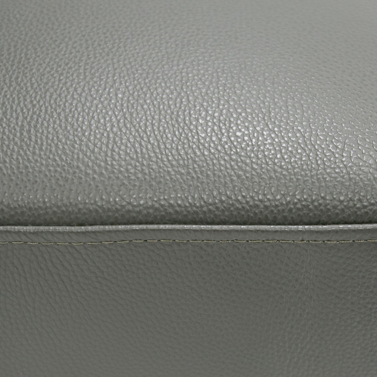 Jacoba Modern Dark Grey Leather Rectangular Ottoman