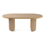 Jacobson Modern Natural Acacia Oval Dining Table