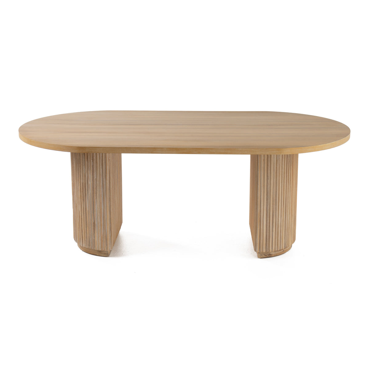 Jacobson Modern Natural Acacia Oval Dining Table