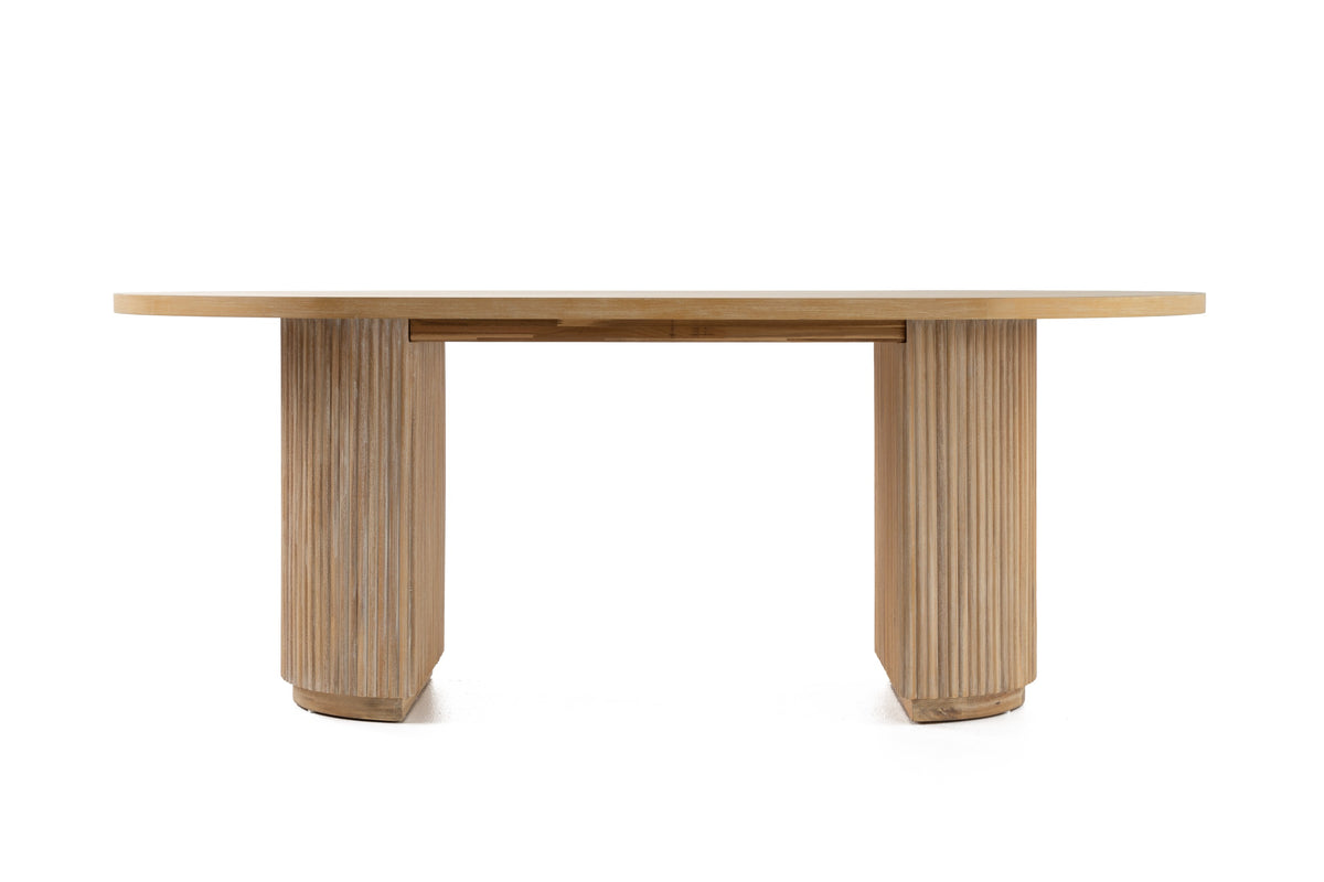 Jacobson Modern Natural Acacia Oval Dining Table