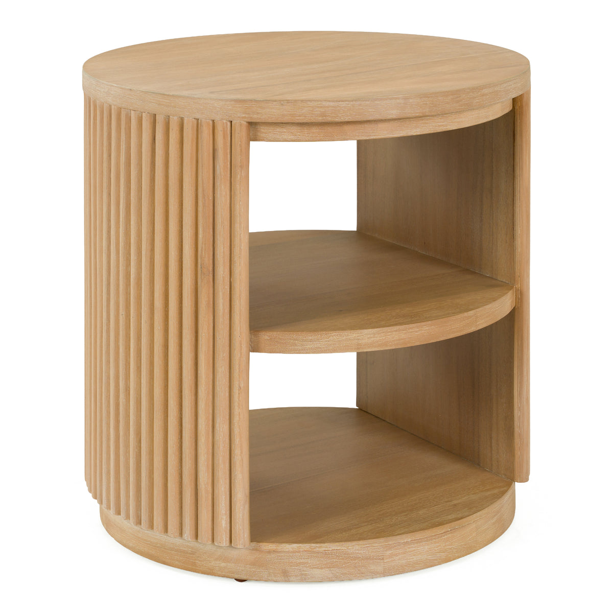 Jacobson Modern Natural Acacia End Table