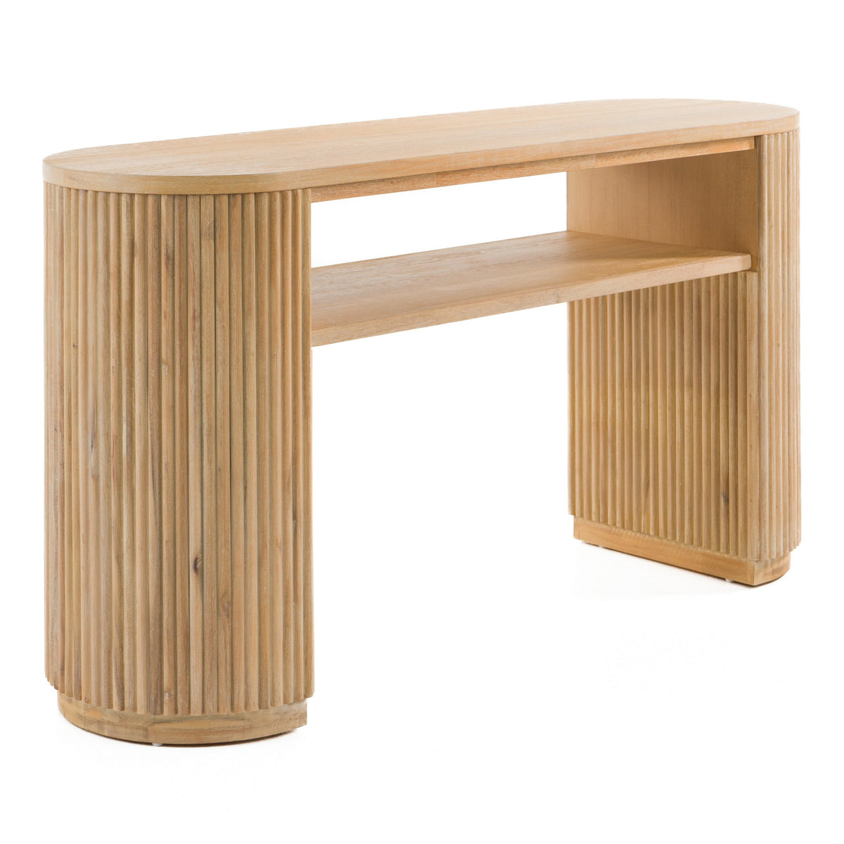 Jacobson Modern Natural Acacia Console Table