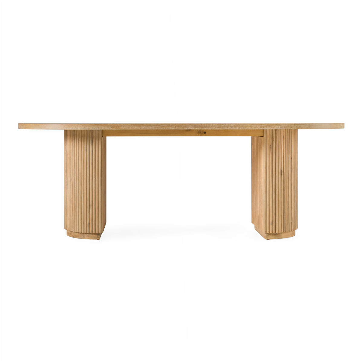 Jacobson Modern Natural Acacia Oval Large Dining Table