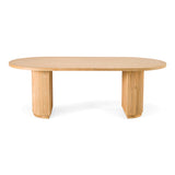 Jacobson Modern Natural Acacia Oval Large Dining Table