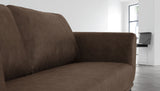 Jada Modern Brown Fabric Loveseat