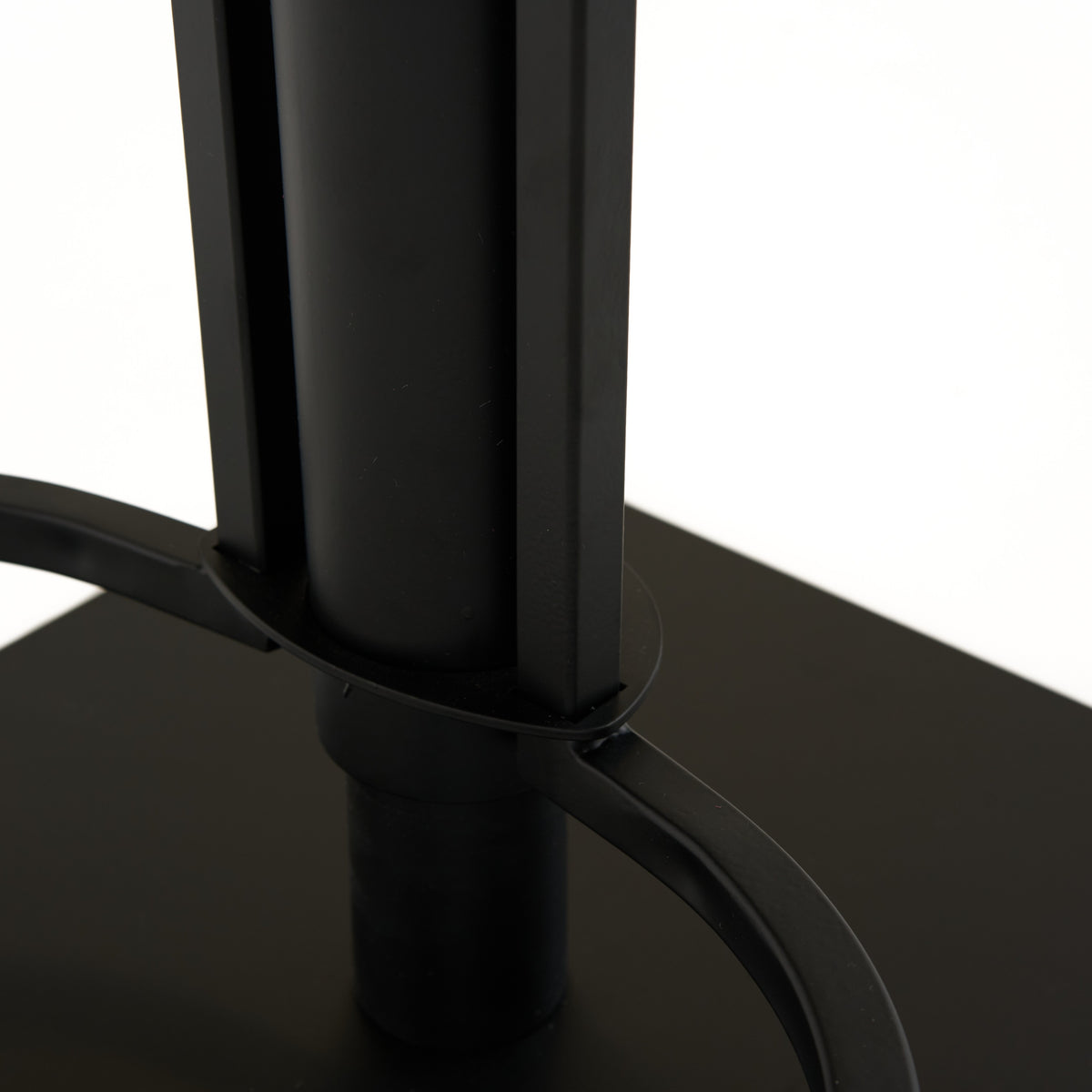 Jaffee Industrial Black Eco-Leather Adjustable Bar Stool