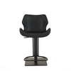 Jaffee Industrial Black Eco-Leather Adjustable Bar Stool