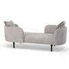 Jamie Glam Light Grey Fabric Two Seater Chaise