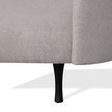 Jamie Glam Light Grey Fabric Two Seater Chaise