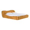 Eastern King Janine Modern Camel Fabric Bed