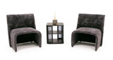 Modern Jarvis Accent Dark Grey Fabric Chair