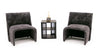 Modern Jarvis Accent Dark Grey Fabric Chair