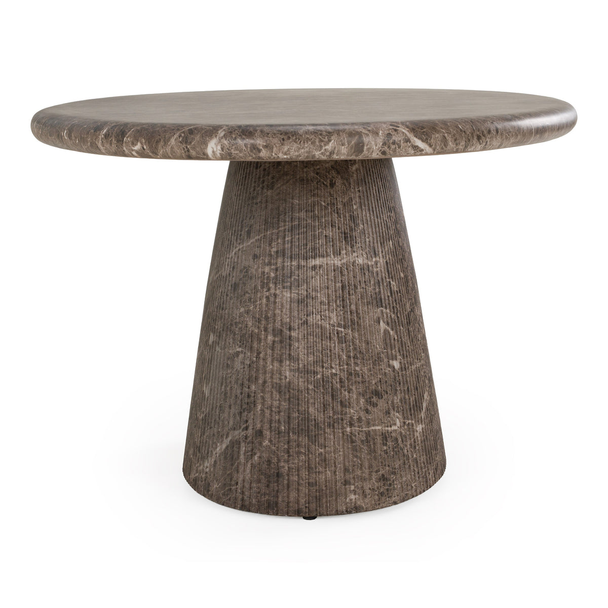 Jaya Modern Faux Marble Concrete Oval Dining Table