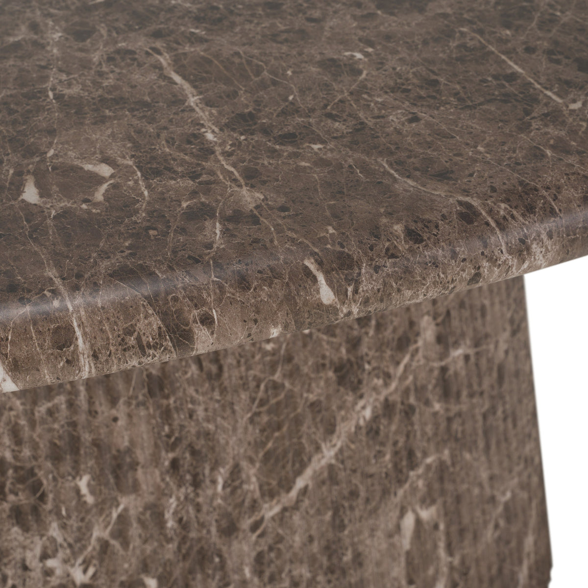 Jaya Modern Faux Marble Concrete Oval Dining Table