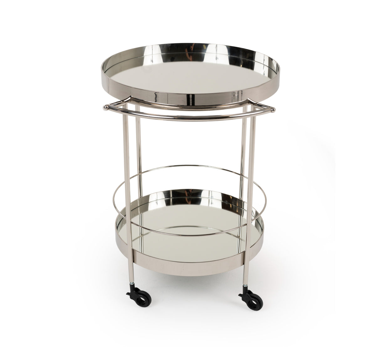 Jeeves Modern Stainless Steel + Mirror Rolling Cart